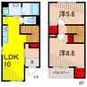 さくらテラス 2LDKの間取り