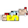セレスティア六町Ⅲ 2LDKの間取り