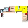 セレスティア六町Ⅲ 2LDKの間取り