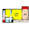 セレスティア六町Ⅲ 1LDKの間取り