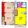 ショコラ新宿 2LDKの間取り