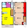 ショコラ新宿 2LDKの間取り