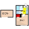 ALBA亀有 1Kの間取り