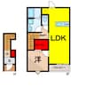 リーブルファイン葛飾西水元 1LDKの間取り