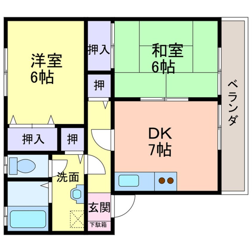 間取図 シャトル沖浜