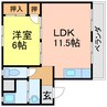 昭和マンション 1LDKの間取り