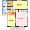 エクレラージュ 2LDKの間取り