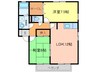 エクレラージュ 2LDKの間取り