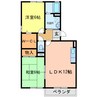 ファミール三軒屋 2LDKの間取り