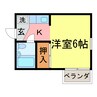 上田ビル 1Kの間取り