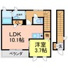 ディアス昭和 1LDKの間取り
