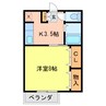コーポアネシス 1Kの間取り