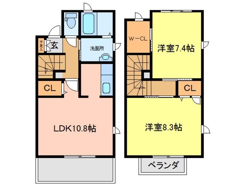 間取図 シャーメゾンかちどき橋