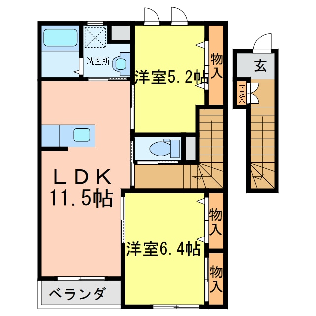 間取り図 マルハⅠ・Ⅱ番館
