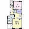 チェレステ 1LDKの間取り