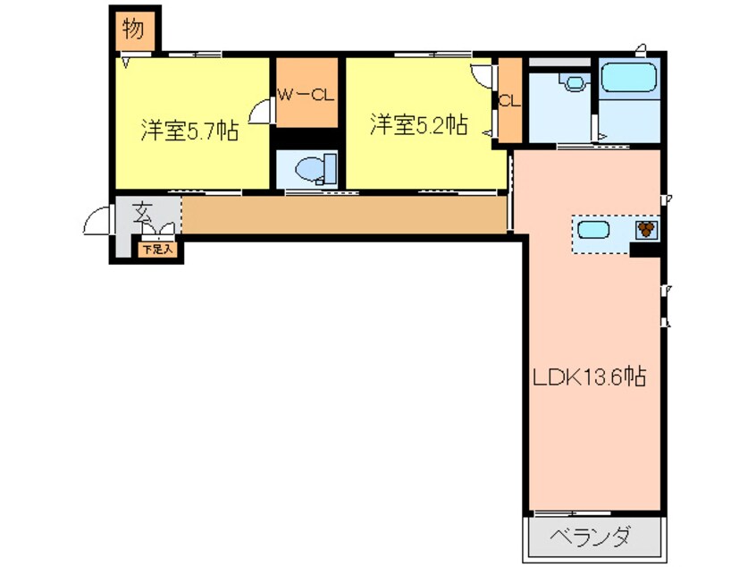 間取図 ベレオ万代