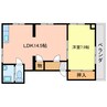 サンホワイトコマツ 1LDKの間取り