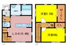 小松島市新港戸建て 2LDKの間取り