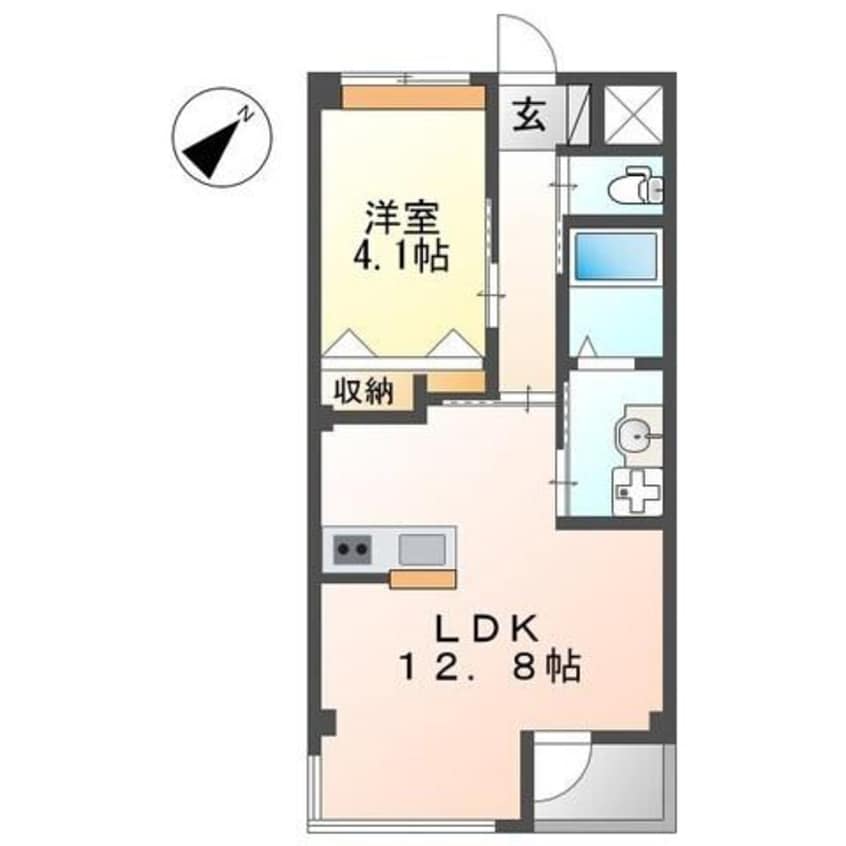 間取図 ユニヴァリィ県庁東