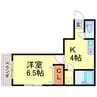 ロイヤルコート山城 1Kの間取り