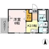 山城TOC 1Kの間取り