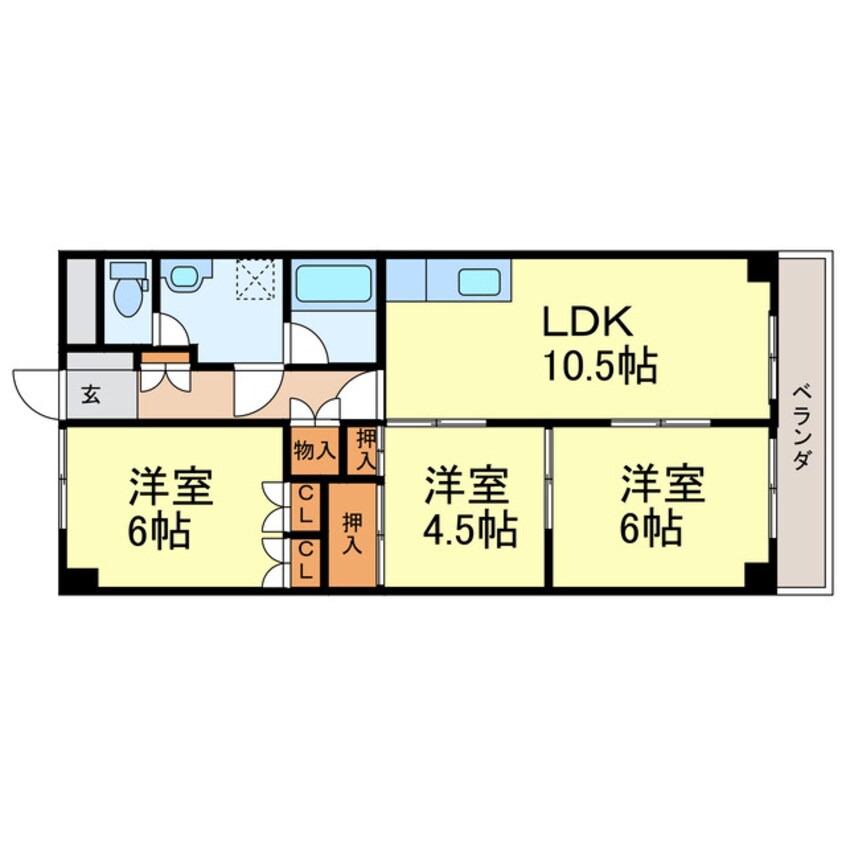 間取図 モルシェラ壱番館