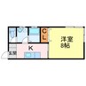 ハイツシマダ 1Kの間取り