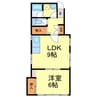 ハイツシマダ 1LDKの間取り