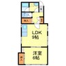 ハイツシマダ 1LDKの間取り