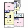 ヴェルファーレ 2LDKの間取り