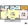アーバンライフヒロ沖浜 1LDKの間取り