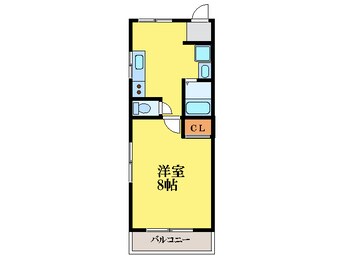 間取図 高徳線/徳島駅 徒歩20分 3階 築29年