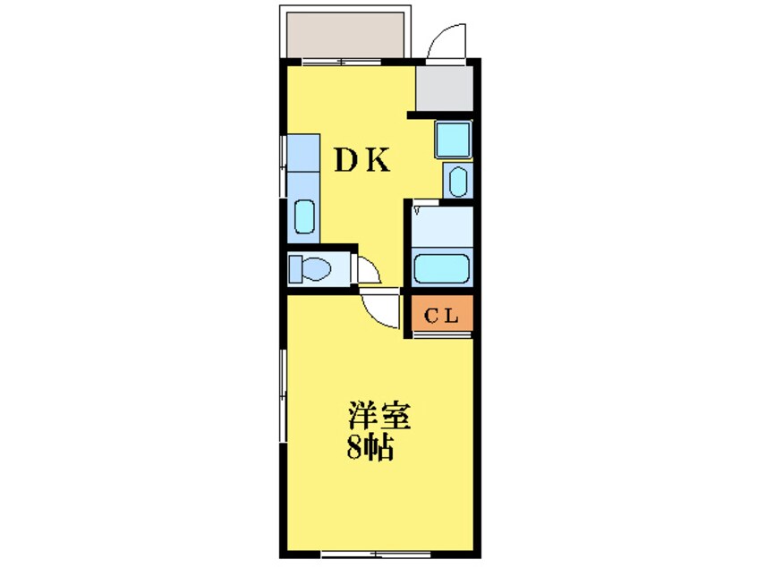 間取図 高徳線/徳島駅 徒歩20分 5階 築29年