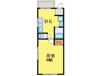 間取図 高徳線/徳島駅 徒歩20分 5階 築29年