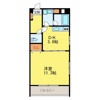 間取図 高徳線/佐古駅 徒歩7分 4階 築18年