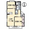 牟岐線/文化の森駅 車移動 2階 築20年 2LDKの間取り