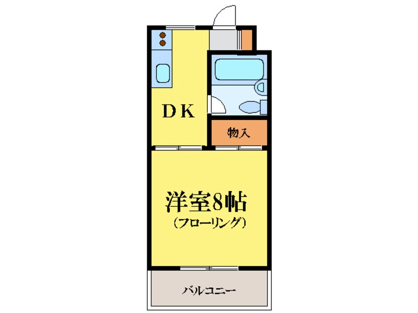 間取図 徳島線/徳島駅 徒歩7分 2階 築36年