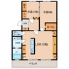 天神マンション1 2LDKの間取り