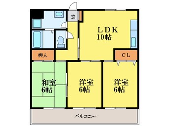 間取図 牟岐線/中田駅 バス10分大神子口下車:停歩2分 1階 築28年