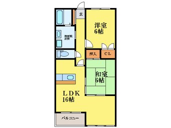 間取図 徳島線/佐古駅 徒歩10分 2階 築31年