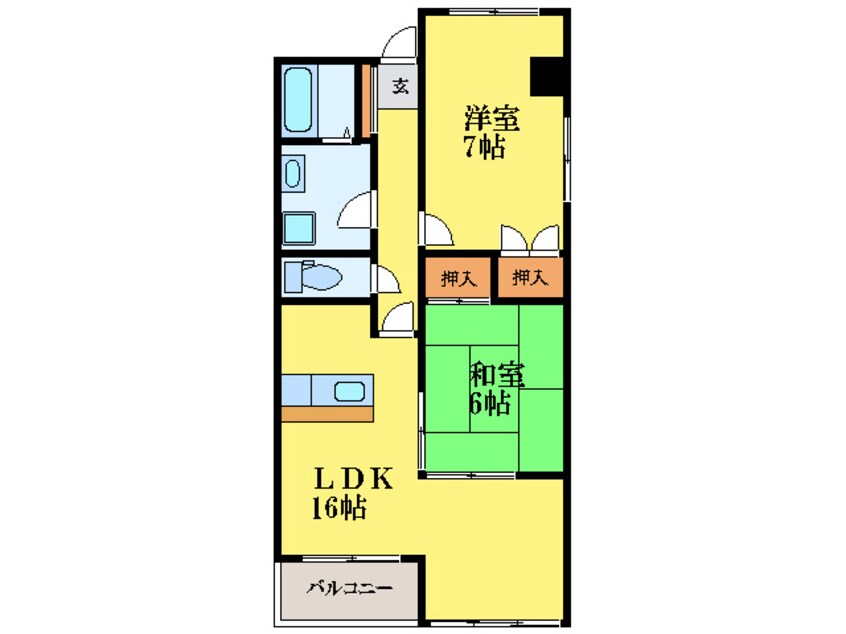 間取図 徳島線/佐古駅 徒歩10分 3階 築31年