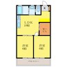 徳島線/蔵本駅 徒歩25分 6階 築37年 2LDKの間取り