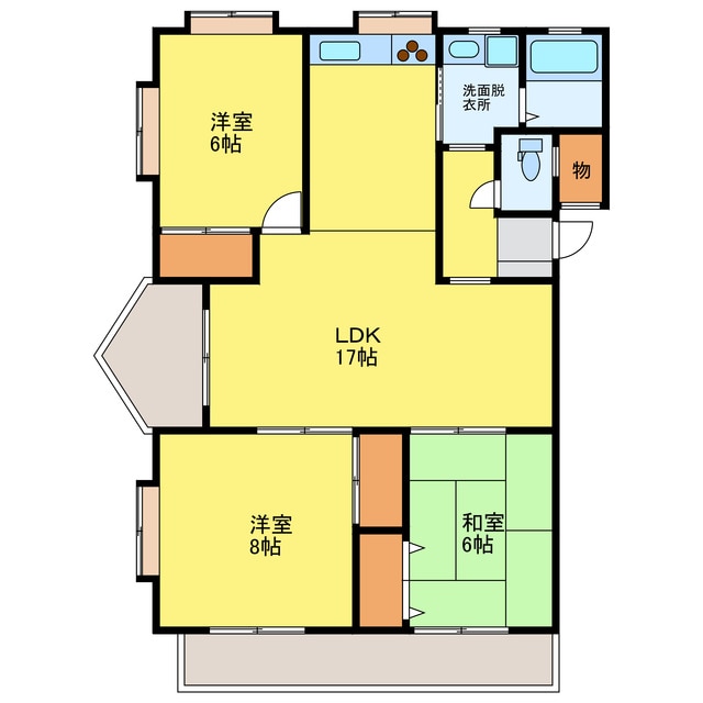 間取り図 徳島線/徳島駅 徒歩20分 2階 築36年