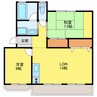 コスモハイツ 2LDKの間取り