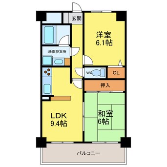 間取図 ライオンズマンション徳島南佐古