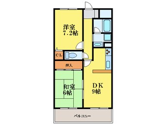 間取図 徳島線/佐古駅 徒歩10分 10階 築31年