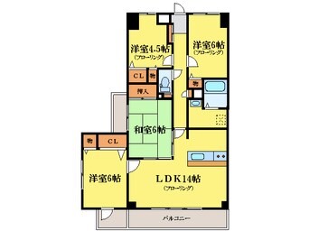 間取図 徳島線/佐古駅 徒歩10分 13階 築31年