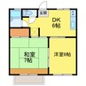 ハイツ森Ａ 2DKの間取り