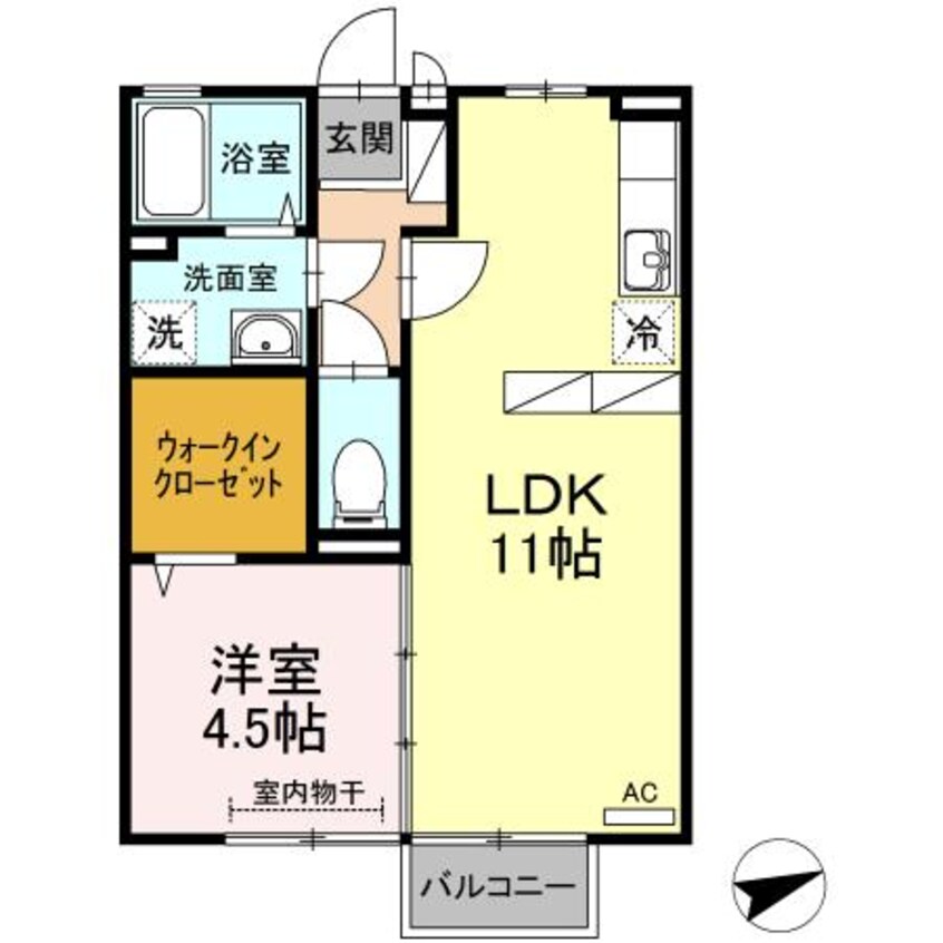 間取図 徳島市営バス/吉野川大橋 徒歩8分 2階 築19年