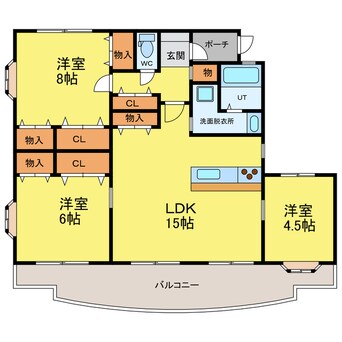 間取図 徳島線/佐古駅 車移動　10分1km 3階 築17年